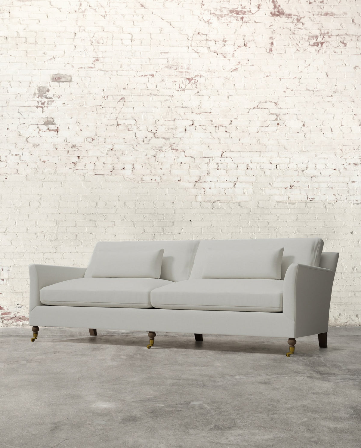 Alfie 97" Sofa with Brass Casters