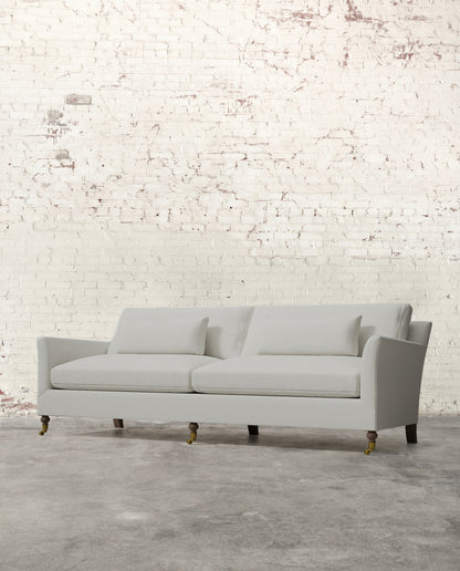 Alfie 97" Sofa with Brass Casters