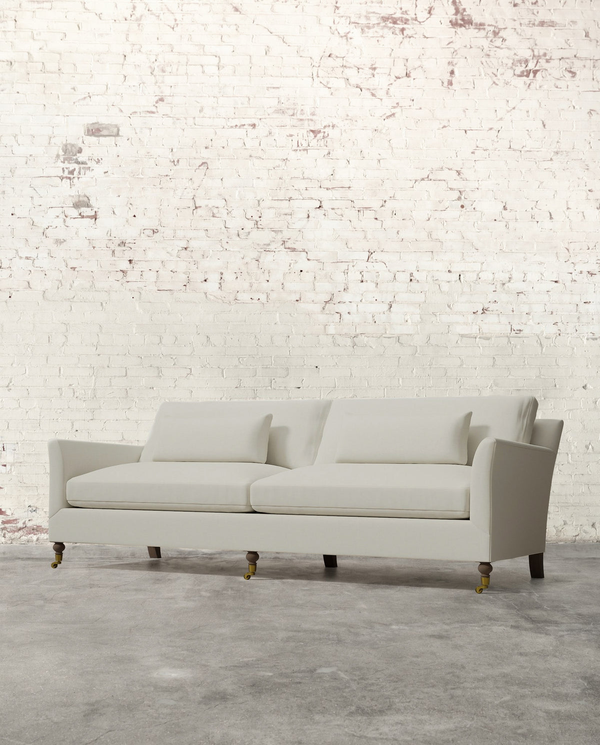 Alfie 97" Sofa with Brass Casters
