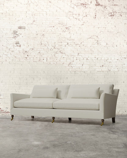 Alfie 97" Sofa with Brass Casters