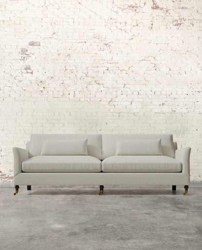 Alfie 97" Sofa with Brass Casters