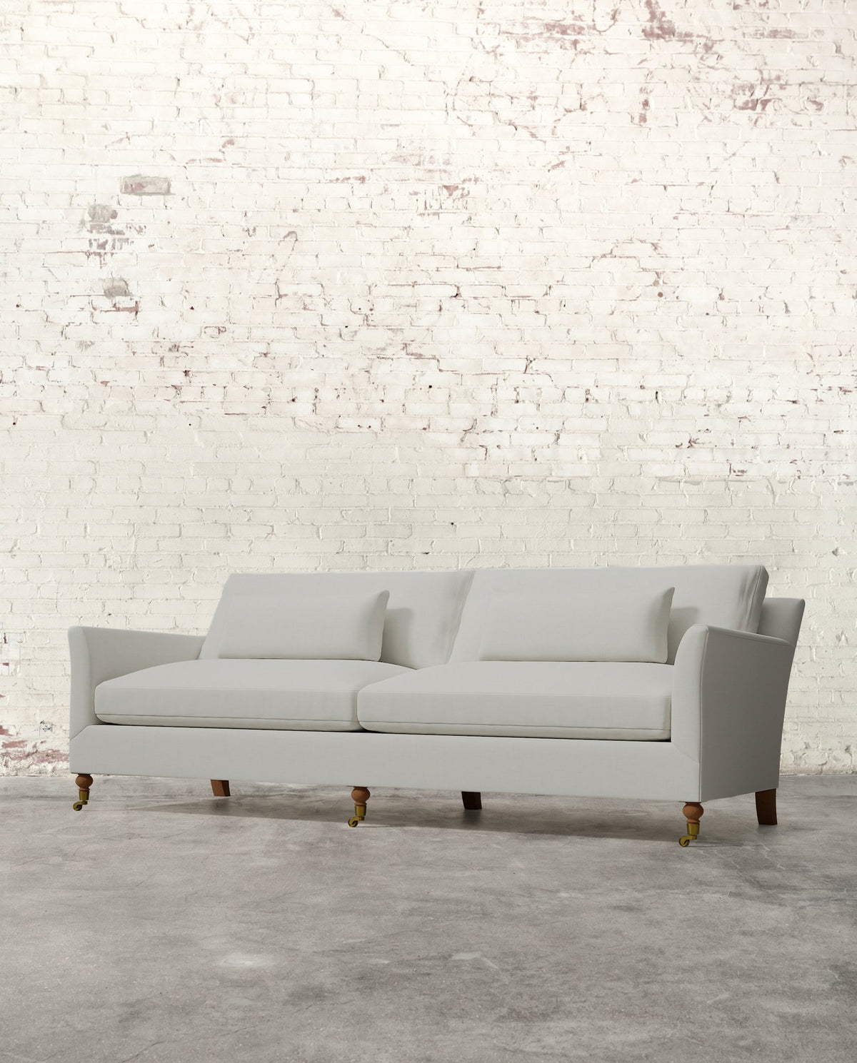 Alfie 97" Sofa with Brass Casters
