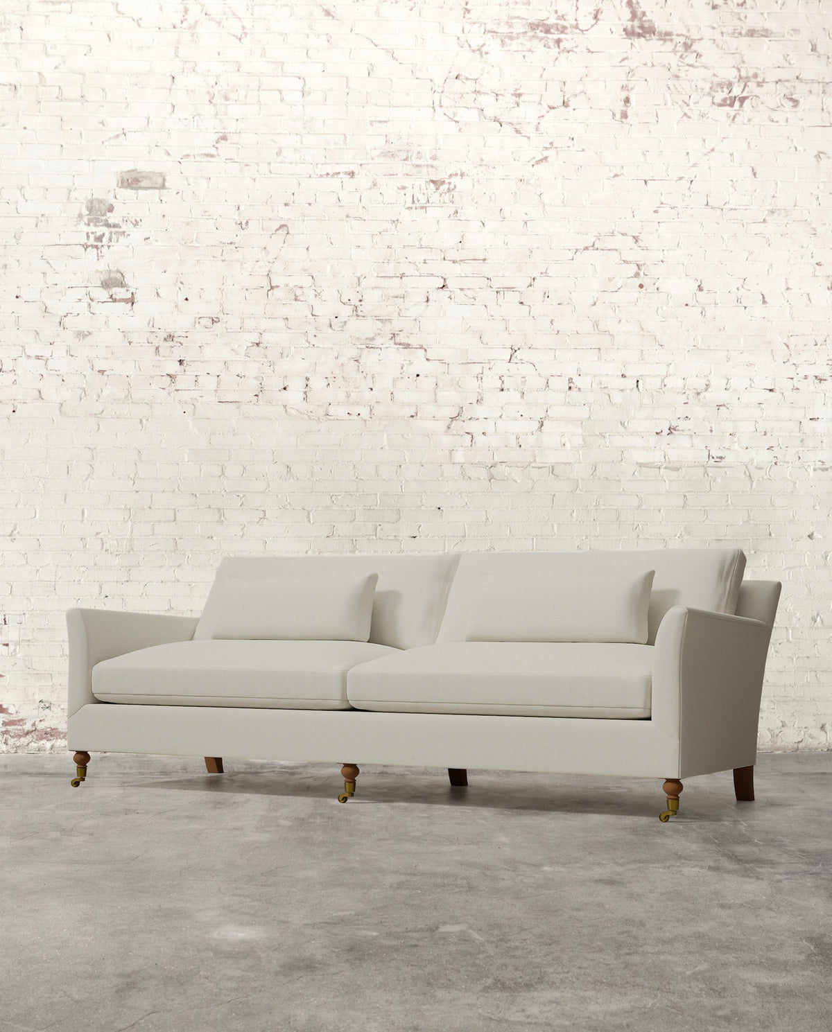 Alfie 97" Sofa with Brass Casters