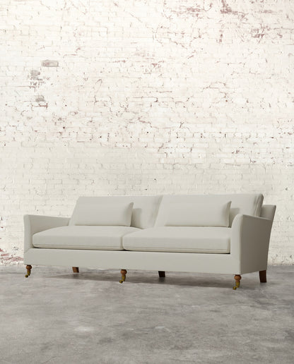 Alfie 97" Sofa with Brass Casters