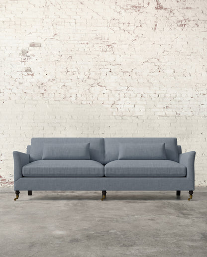 Alfie 97" Sofa with Brass Casters