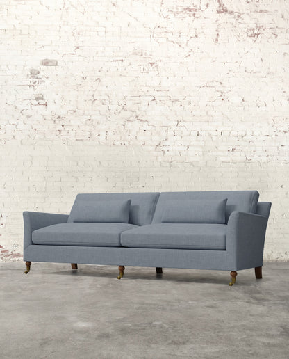 Alfie 97" Sofa with Brass Casters