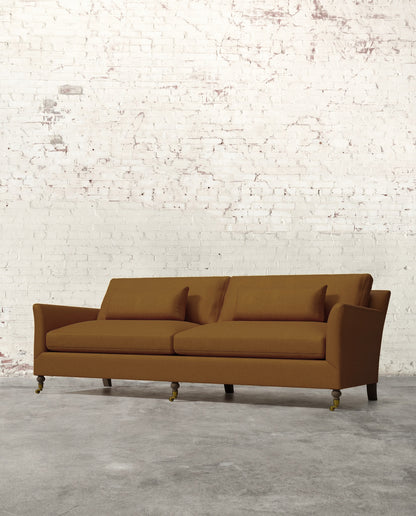 Alfie 97" Sofa with Brass Casters