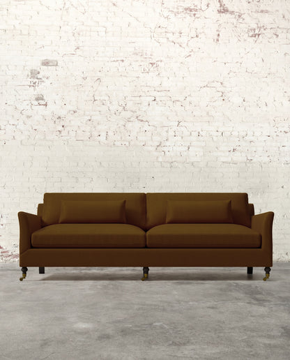 Alfie 97" Sofa with Brass Casters