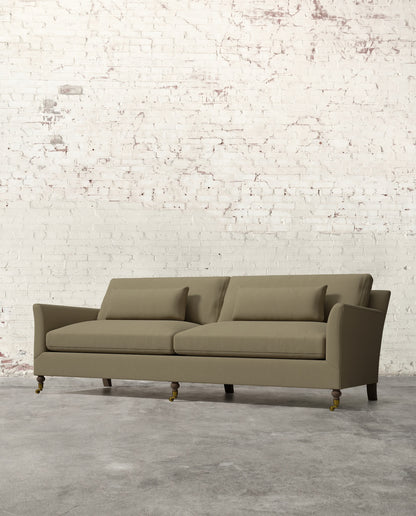 Alfie 97" Sofa with Brass Casters