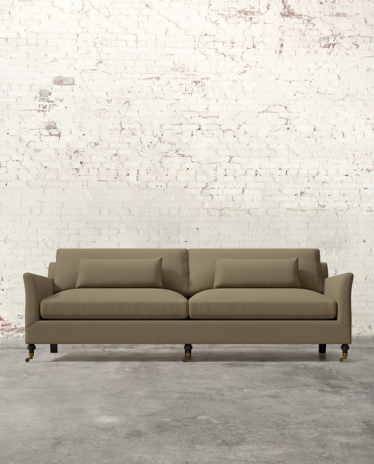 Alfie 97" Sofa with Brass Casters
