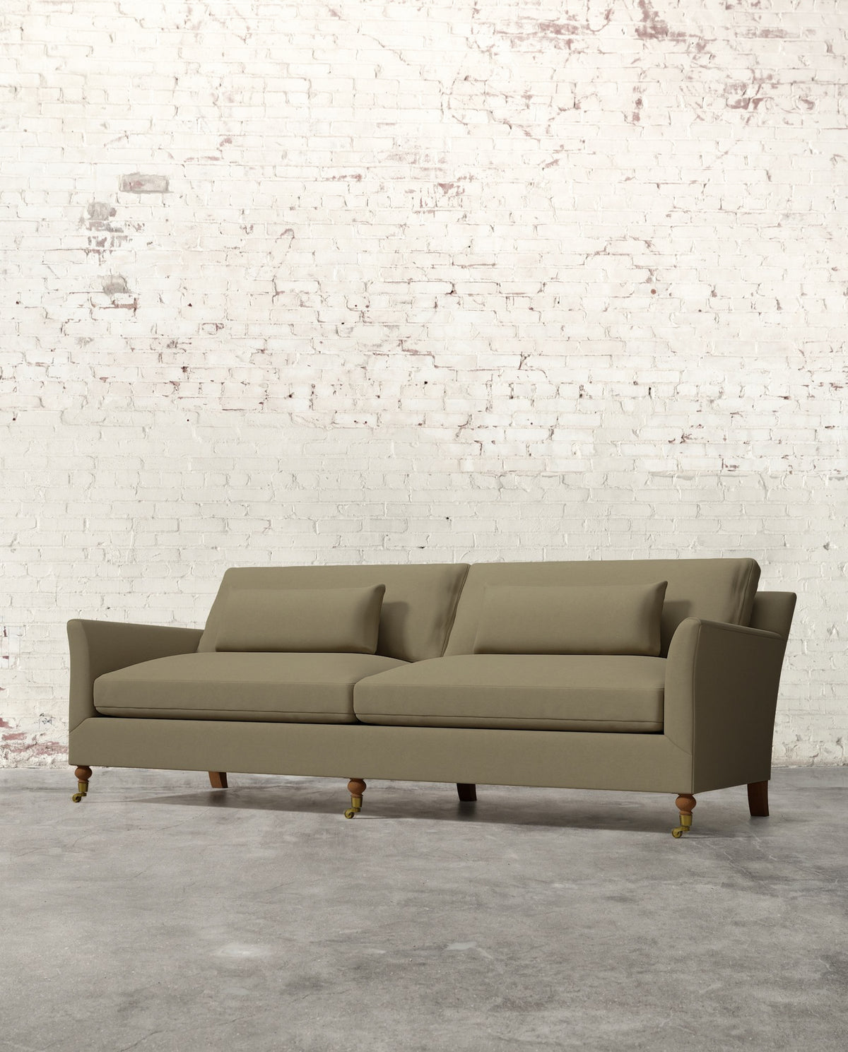 Alfie 97" Sofa with Brass Casters