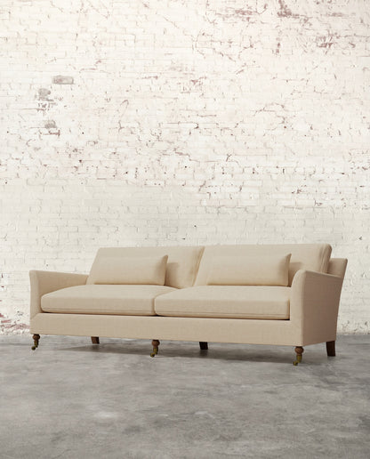 Alfie 97" Sofa with Brass Casters