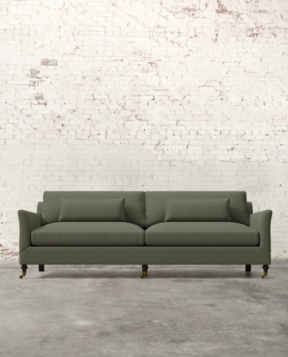 Alfie 97" Sofa with Brass Casters