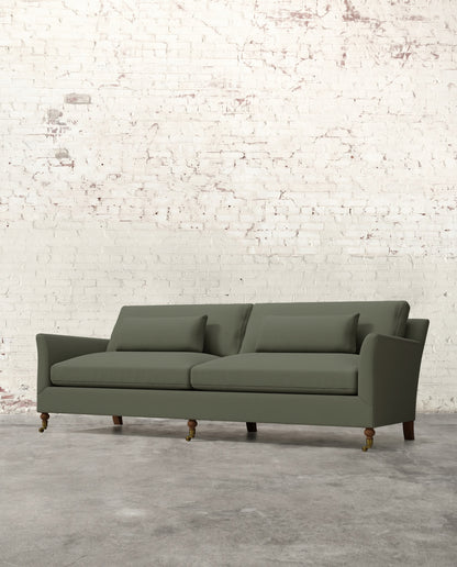 Alfie 97" Sofa with Brass Casters