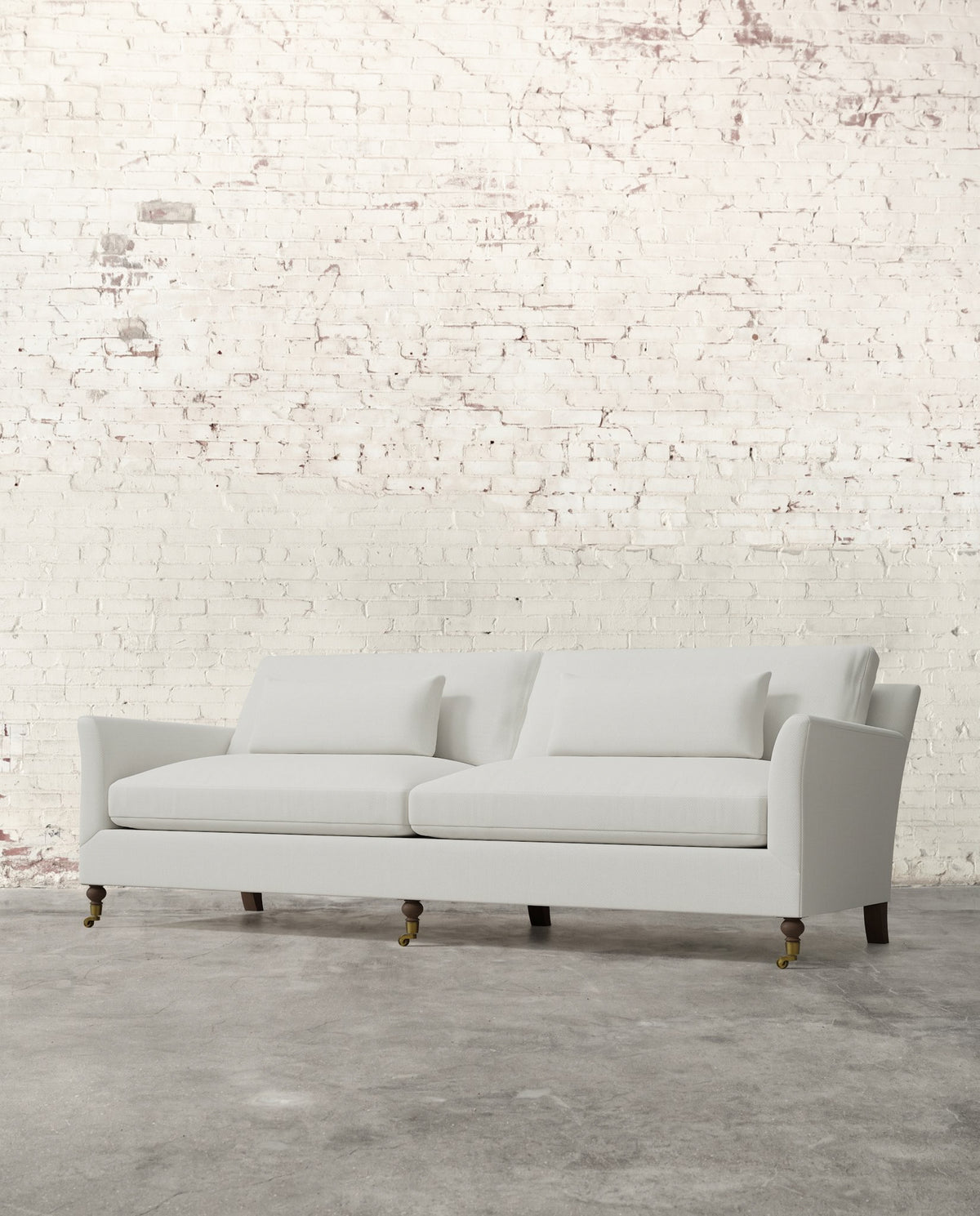Alfie 97" Sofa with Brass Casters