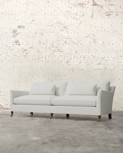 Alfie 97" Sofa with Brass Casters