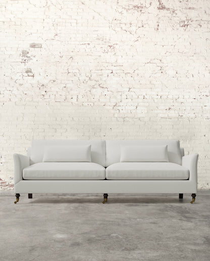Alfie 97" Sofa with Brass Casters