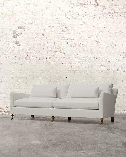 Alfie 97" Sofa with Brass Casters