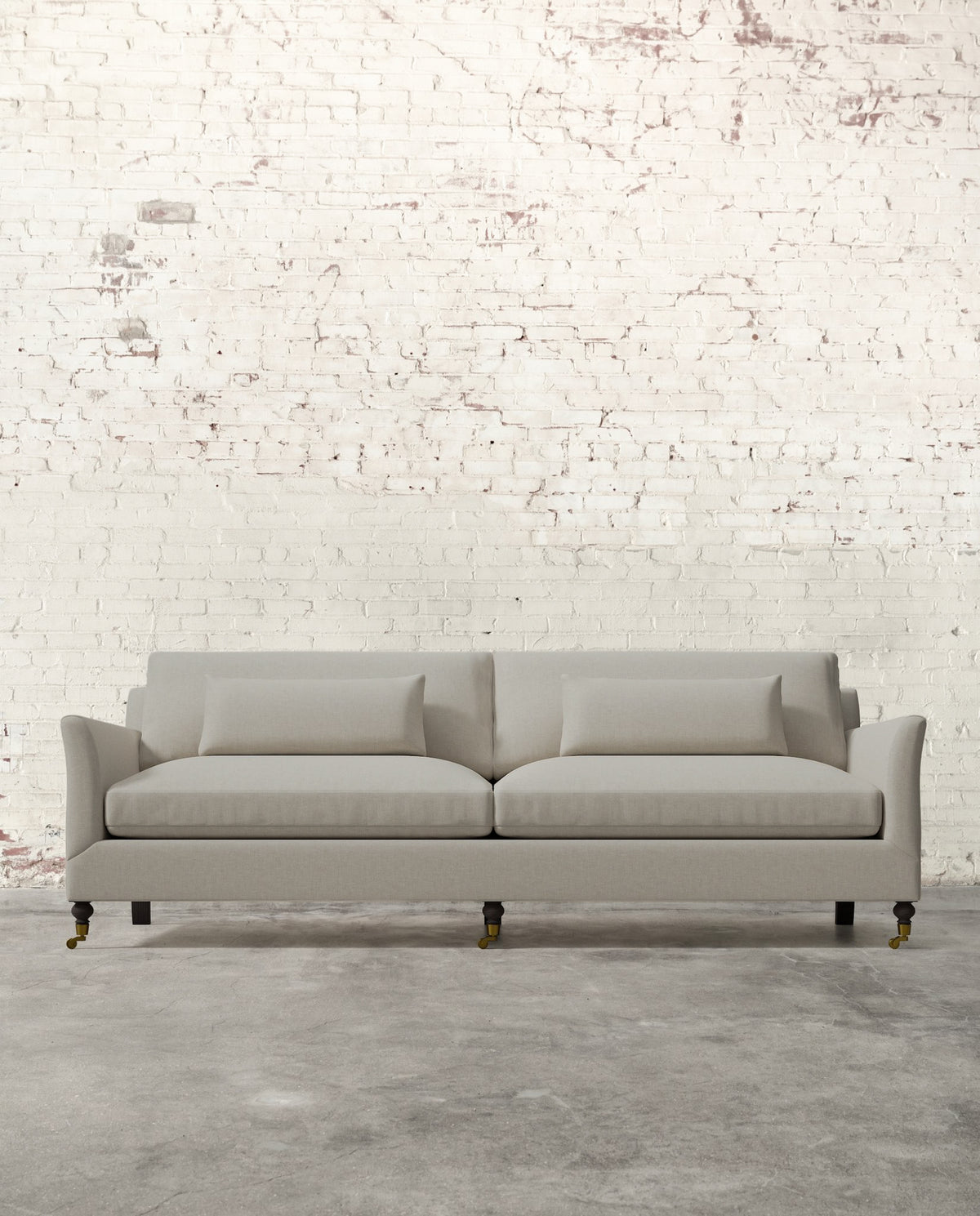 Alfie 97" Sofa with Brass Casters