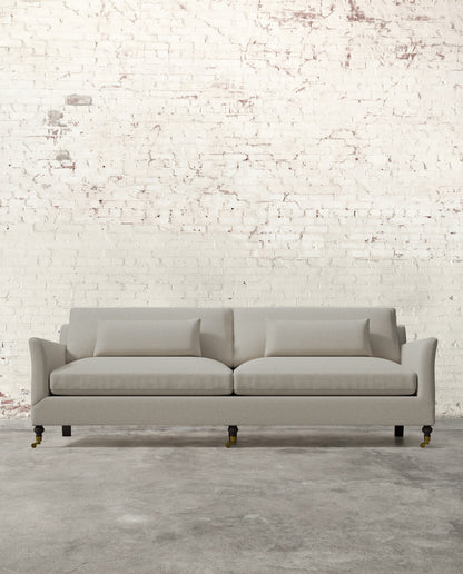 Alfie 97" Sofa with Brass Casters