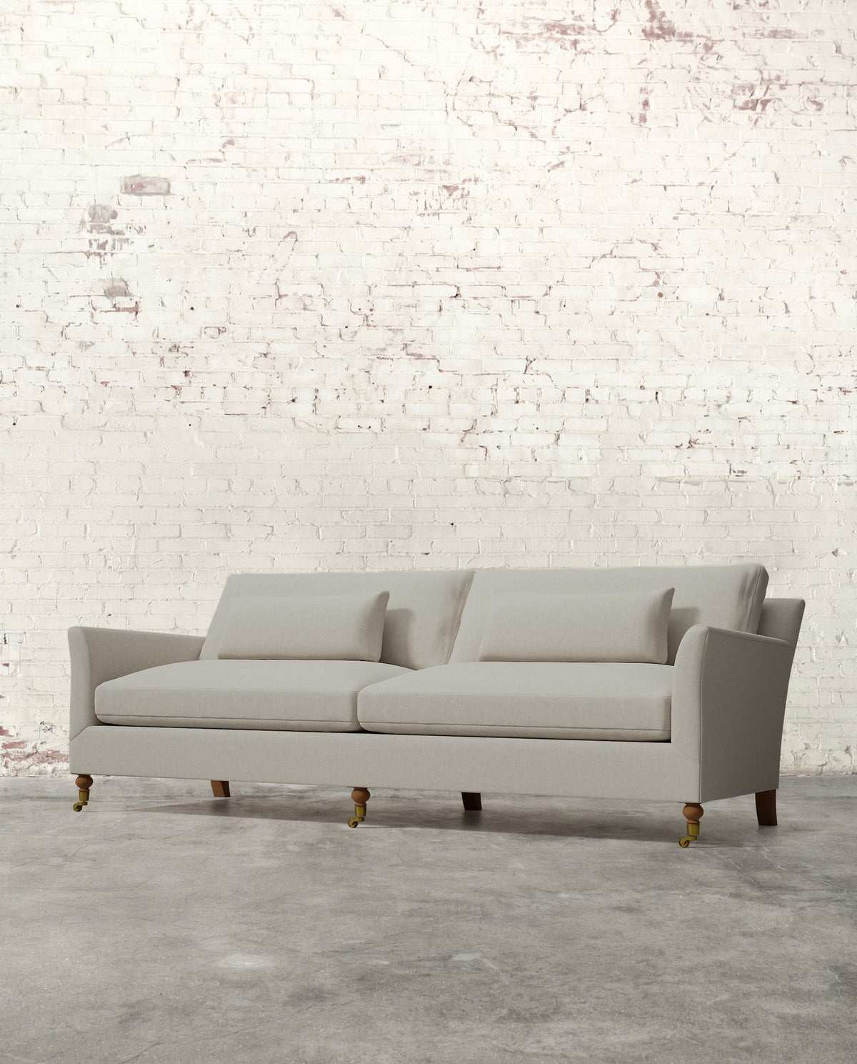 Alfie 97" Sofa with Brass Casters