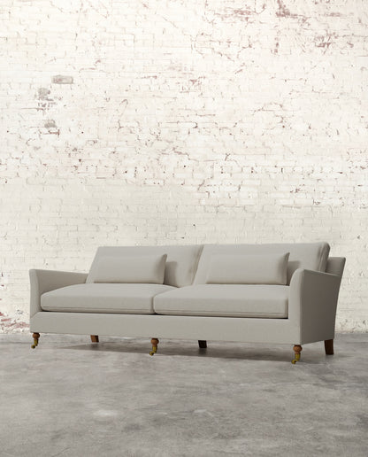 Alfie 97" Sofa with Brass Casters