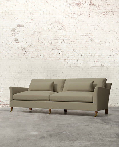 Alfie 97" Sofa with Brass Casters