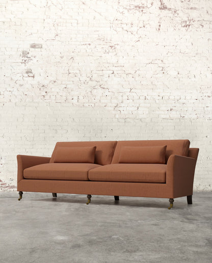 Alfie 97" Sofa with Brass Casters
