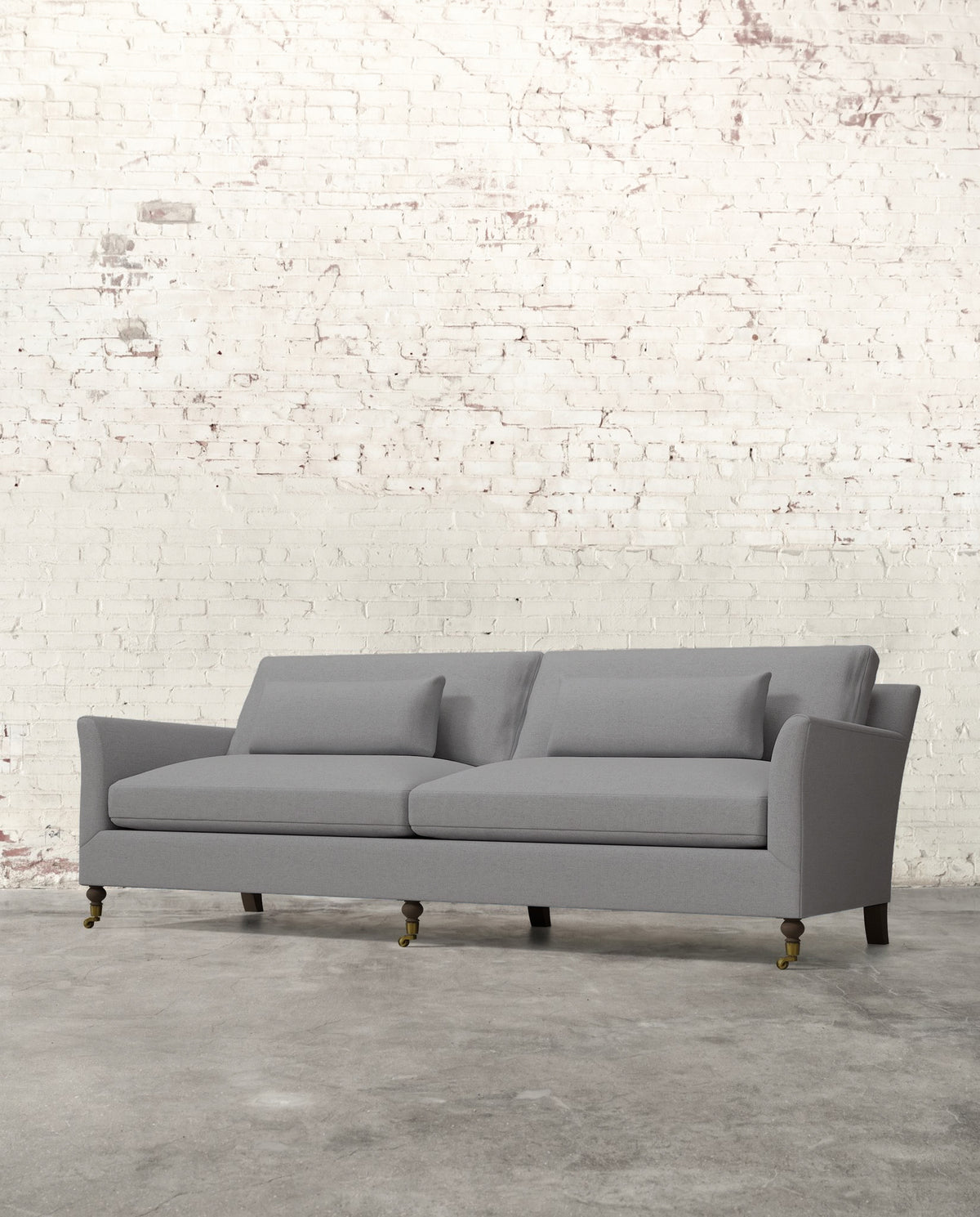 Alfie 97" Sofa with Brass Casters
