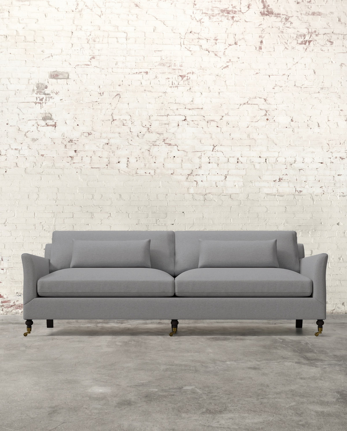 Alfie 97" Sofa with Brass Casters