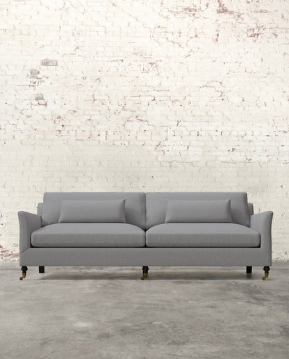 Alfie 97" Sofa with Brass Casters