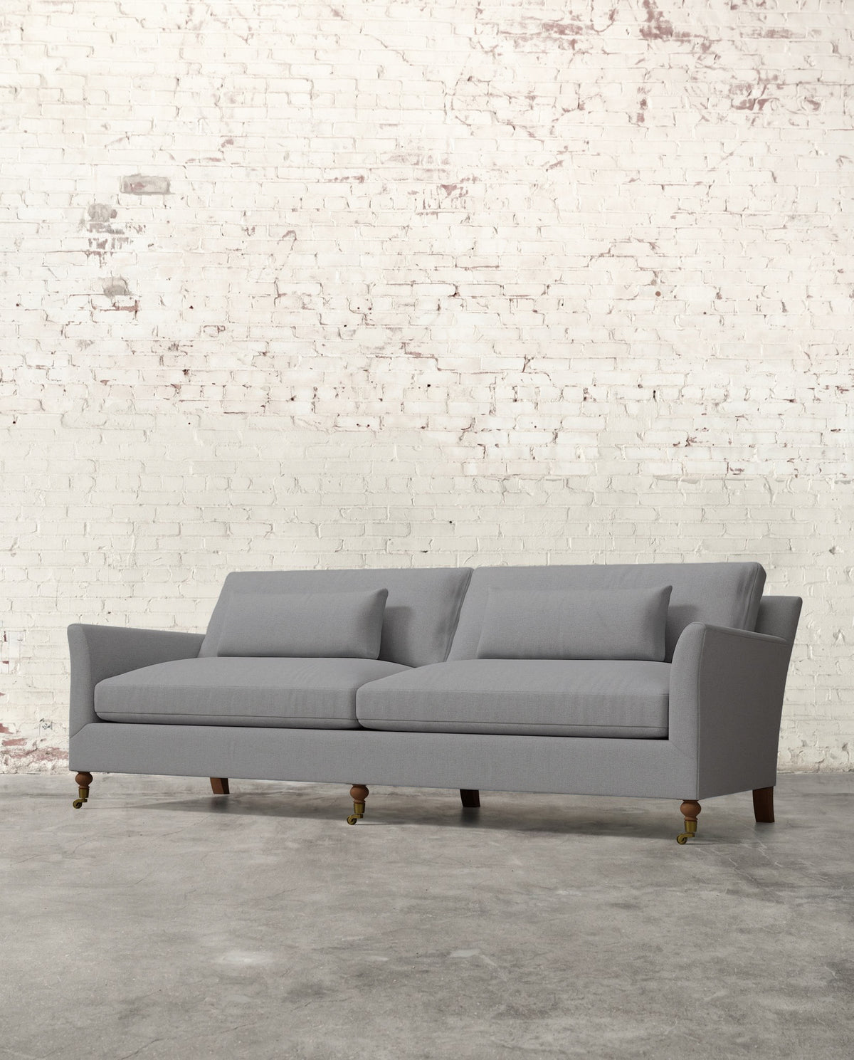 Alfie 97" Sofa with Brass Casters