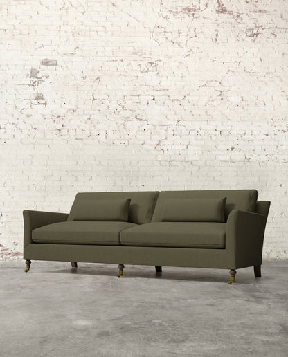 Alfie 97" Sofa with Brass Casters