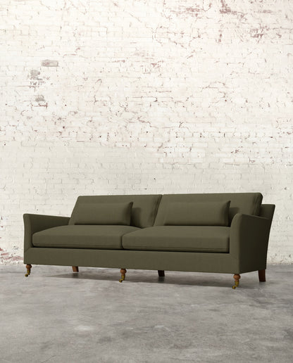 Alfie 97" Sofa with Brass Casters