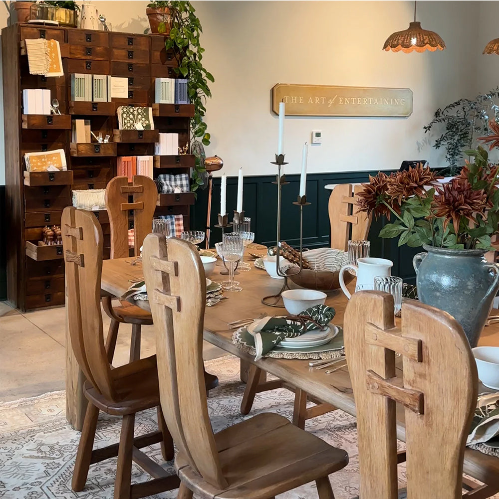 The Art of Entertaining.  A space filled with all the wares for intentional gathering.