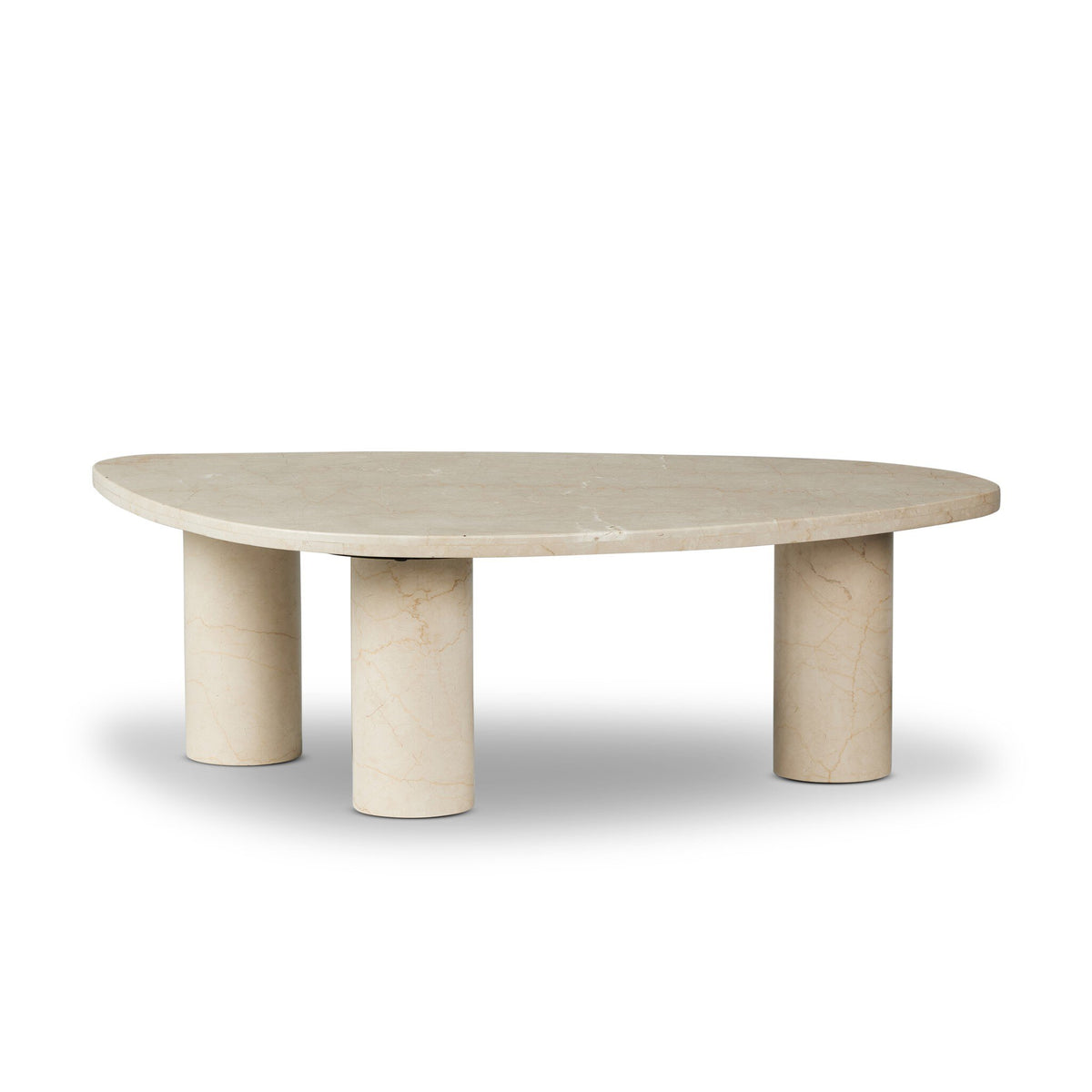 Large Aurora Marble Nesting Coffee Table in Cream