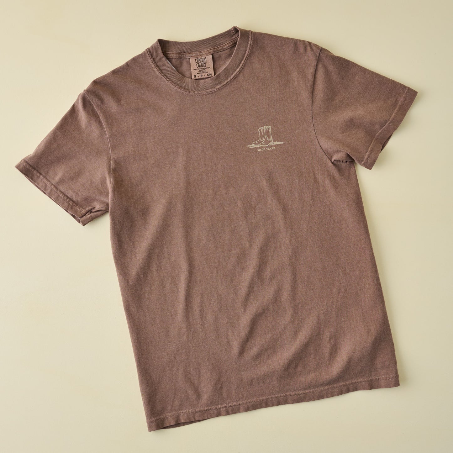 Blame It All On My Boots Brown Short Sleeve Shirt