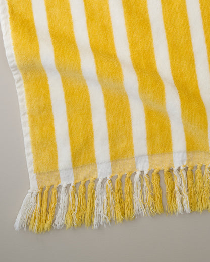 Monaco Mimosa Stripe Beach & Picnic Blanket corner