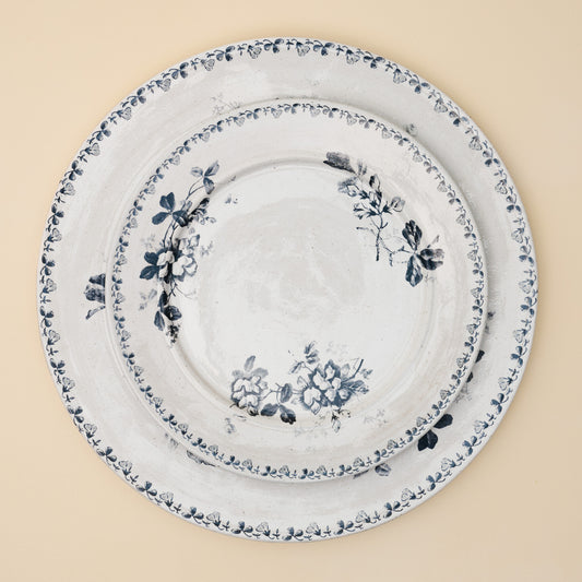 Heirloom Garden Navy Floral Plate