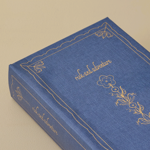 Antique Inspired Handcrafted Book Box - blue small
