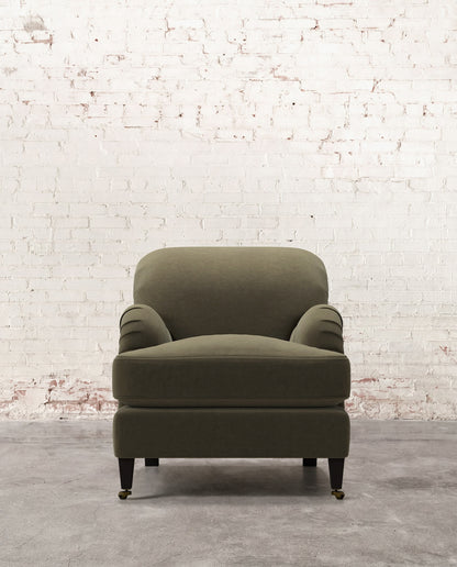 Winston Chair with Tapered Leg & Brass Casters