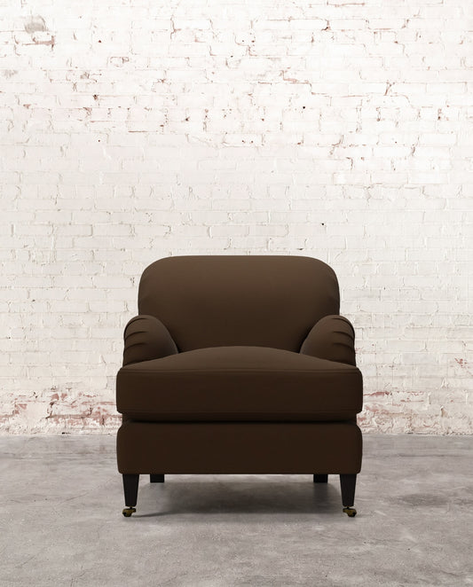 Winston Chair with Tapered Leg & Brass Casters