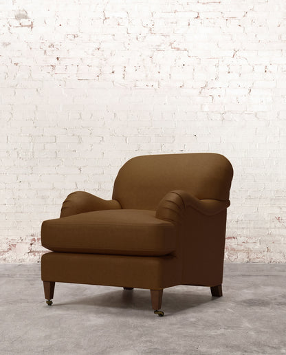 Winston Chair with Tapered Leg & Brass Casters