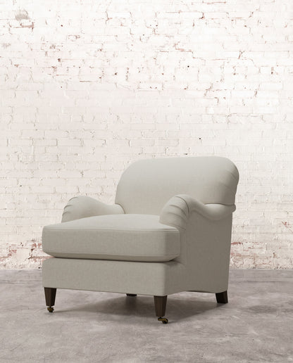 Winston Chair with Tapered Leg & Brass Casters