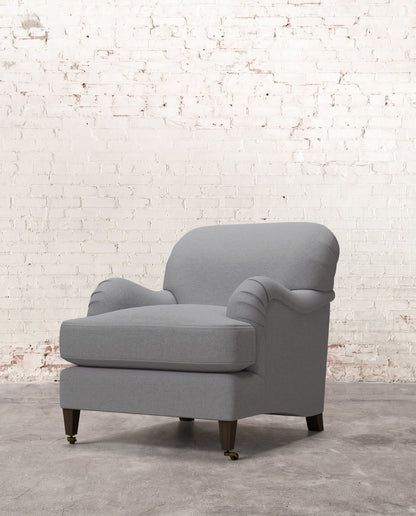 Winston Chair with Tapered Leg & Brass Casters