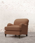 Winston Chair with Turned Leg & Brass Casters