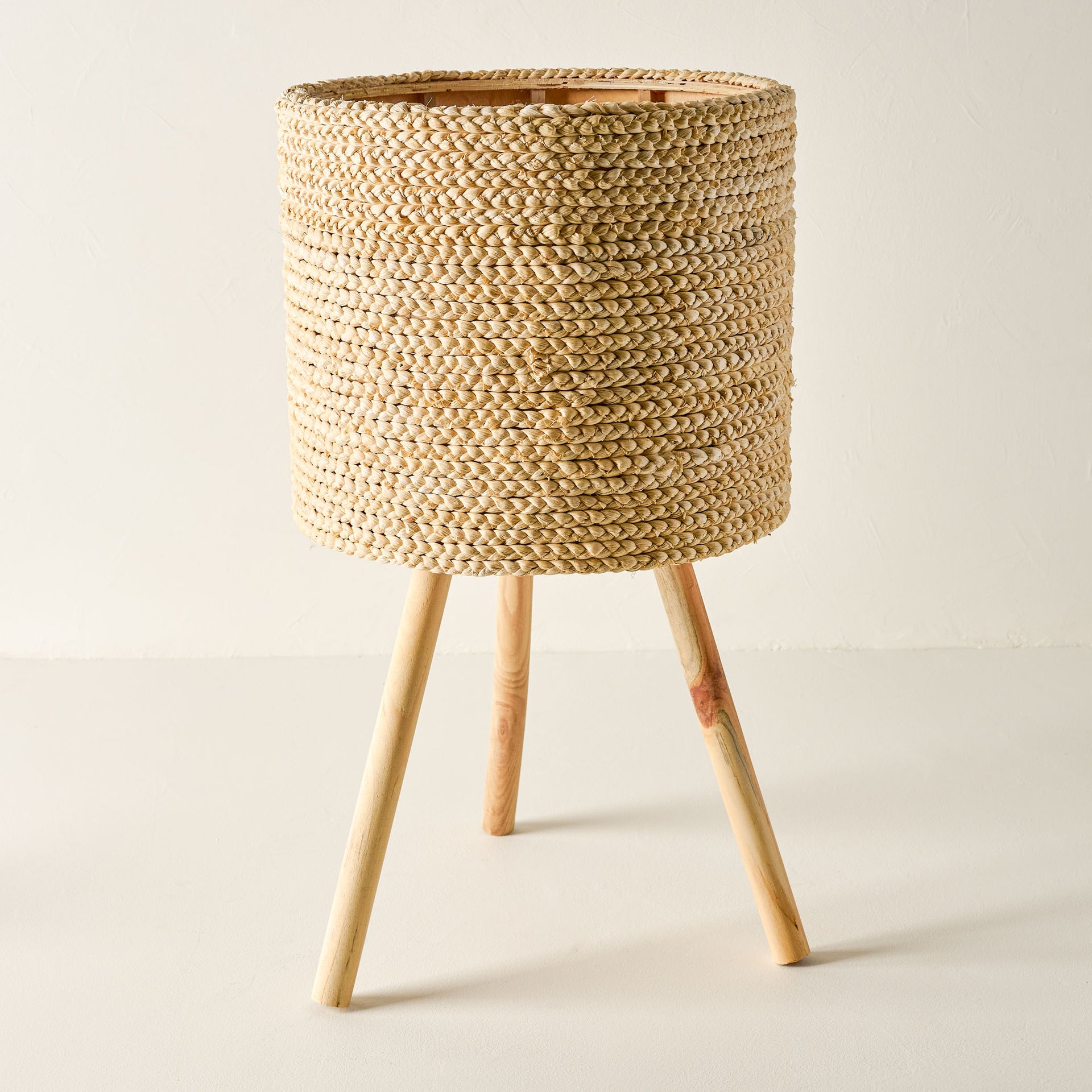 Bleached Woven Plant Stands - Large