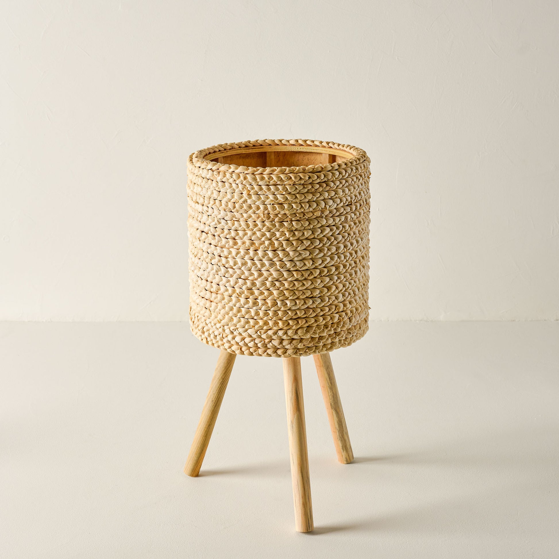 Bleached Woven Plant Stands