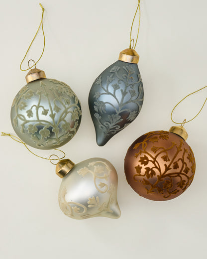 Heirloom Flocked Ornament, Set of 8