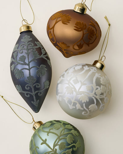 Heirloom Flocked Ornament, Set of 8